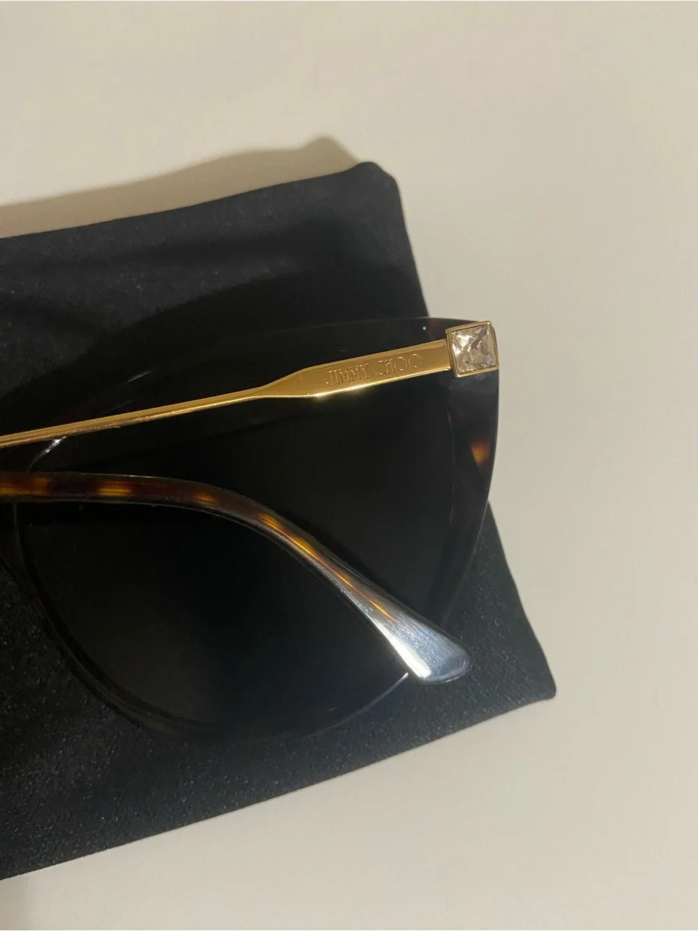 Jimmy Choo Sunglasses and Red Clear Lancome Cosmetic Travel makeup case